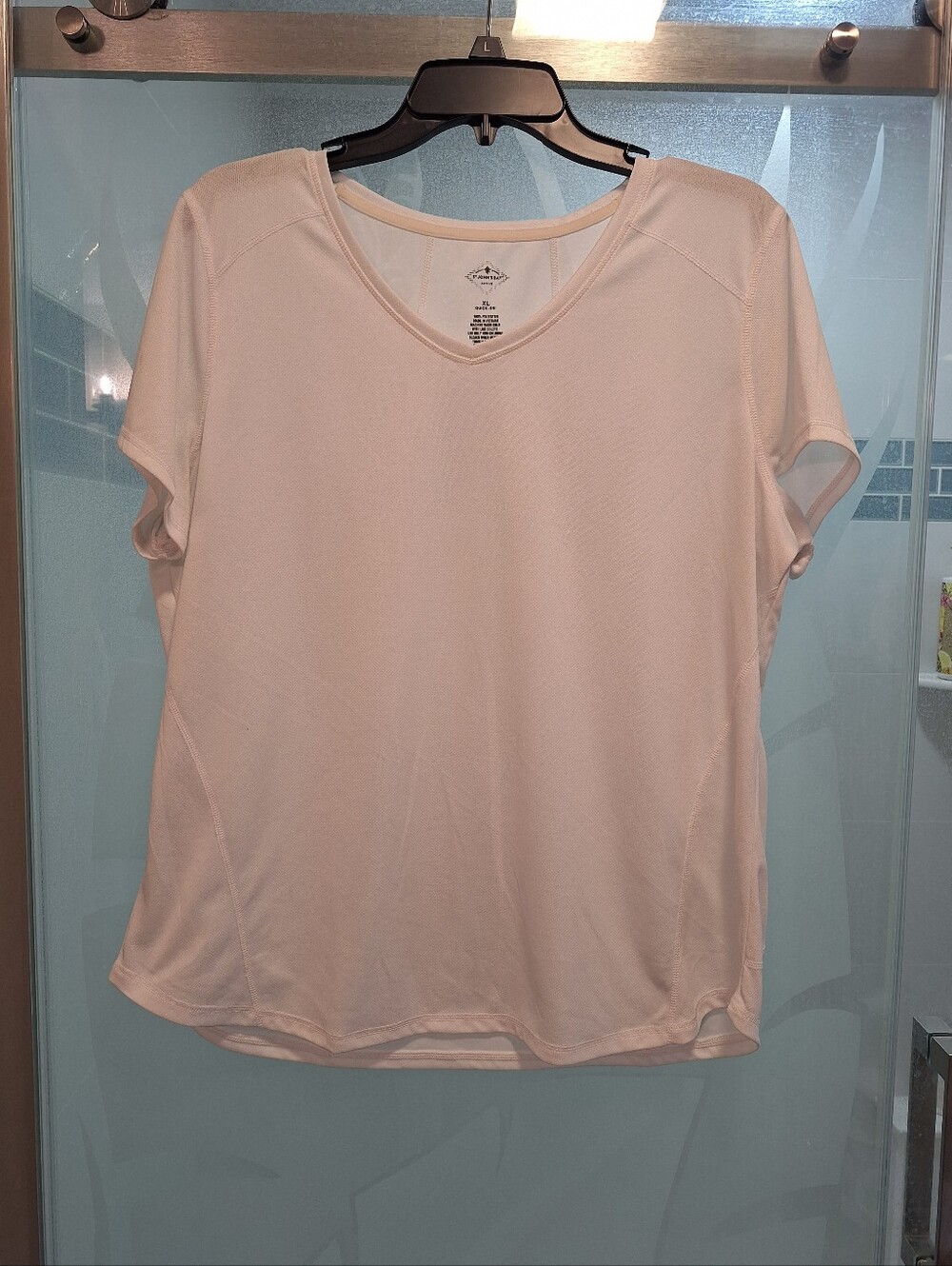 St. John's Bay Short Sleeve V-Neck Top — White